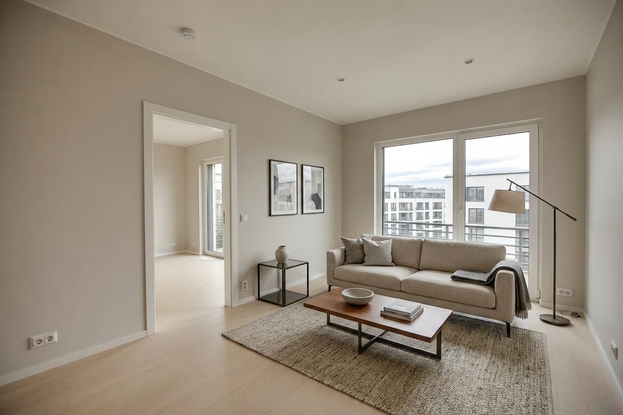 Virtually staged living room after Itsbundle